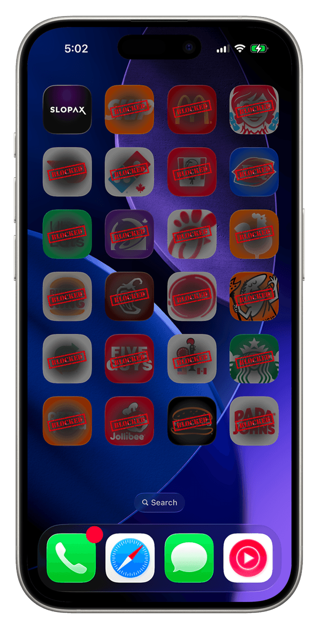 Slopax delivery blocker